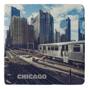 Custom Text Chicago USA Trivet