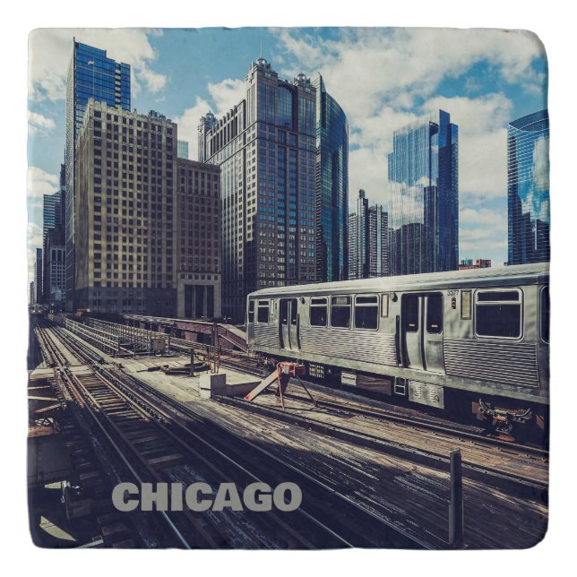 Custom Text Chicago USA Trivet (Front)