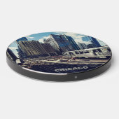 Custom Text Chicago USA Wireless Charger (Front 2)