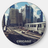 Custom Text Chicago USA Wireless Charger (Front)