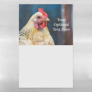 Custom Text Chicken Magnetic Dry Erase Sheet
