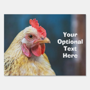 Custom Text Chicken Sign