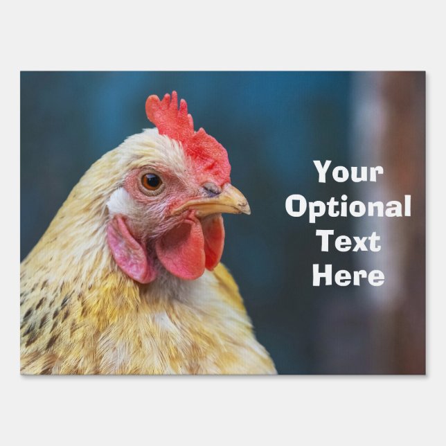 Custom Text Chicken Sign (Front)