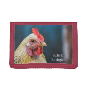 Custom Text Chicken Tri-fold Wallet