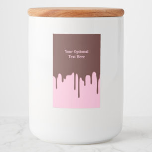 Custom Text Chocolate Drip Food Label