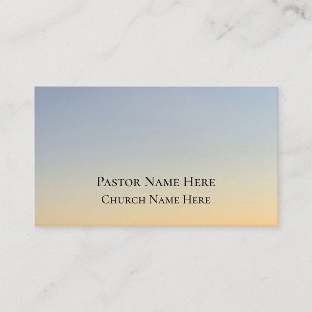 Custom Text Christian Church Pastor Personalized  Business Card (Front)