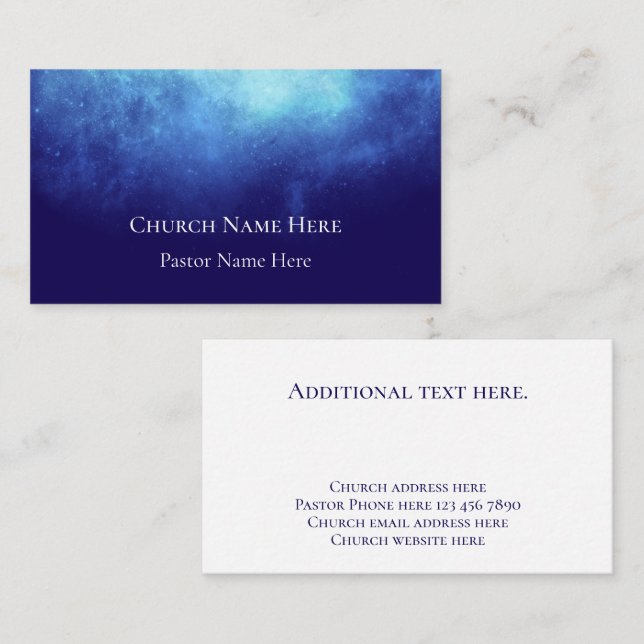 Custom Text Christian Church Pastor Personalized  Business Card (Front/Back)