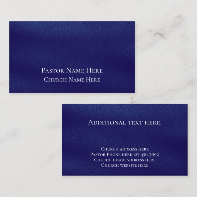 Custom Text Christian Church Pastor Personalized  Business Card (Front/Back)