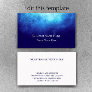 Custom Text Christian Church Pastor Personalized  Business Card