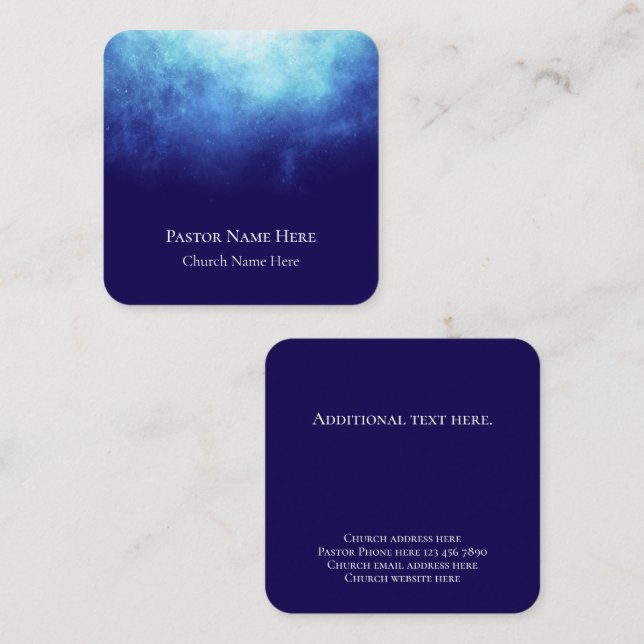 Custom Text Christian Church Pastor Personalized  Calling Card (Front/Back)