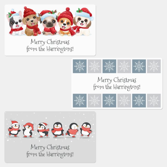 Custom Text Christmas / Holidays labels (Group)