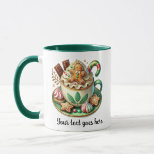 Custom Text Christmas Hot Chocolate Mug