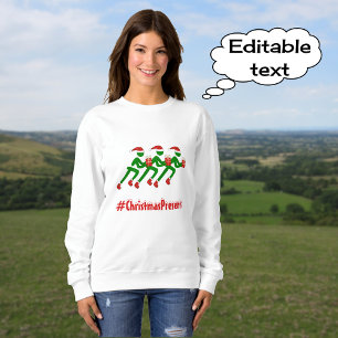 Custom text christmas runners sweatshirt
