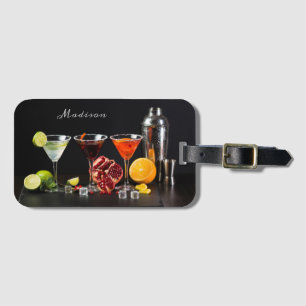 Custom text Cocktail Party Luggage Tag
