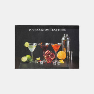 Custom Text Cocktails Rug