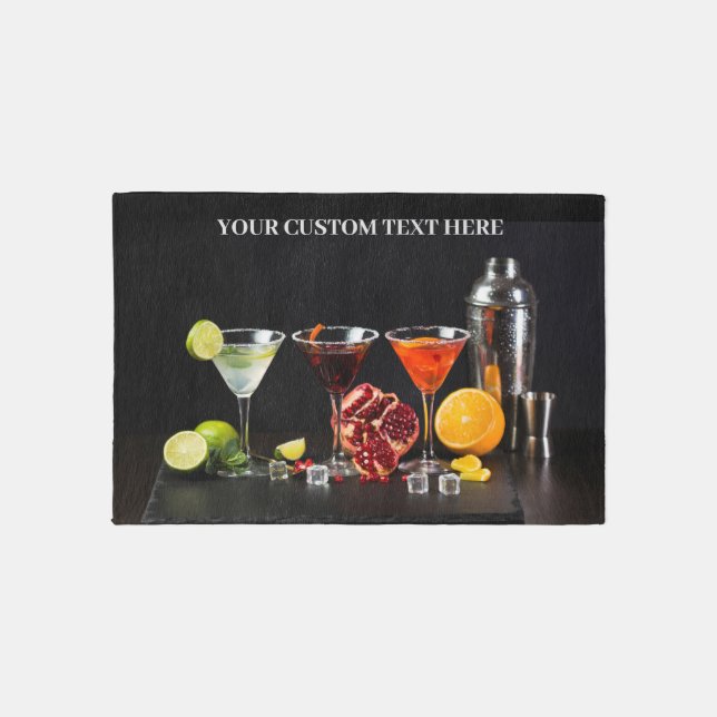 Custom Text Cocktails Rug (Front)