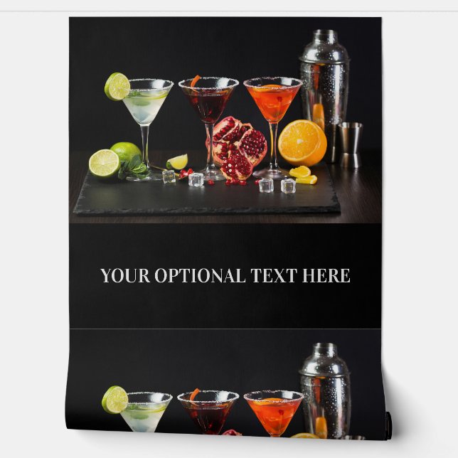 Custom Text Cocktails Wallpaper (Unrolling)