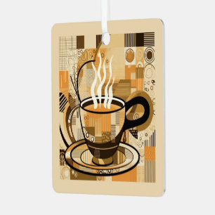 Custom Text Coffee Metal Ornament