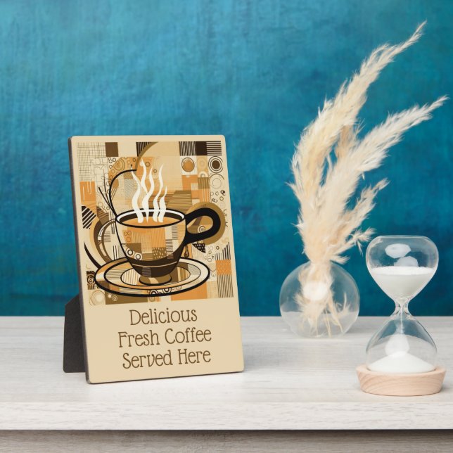 Custom Text Coffee Plaque (Side)