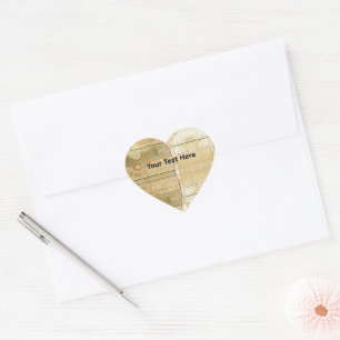 Custom text Coffee Stained Ledger Accounting Heart Sticker