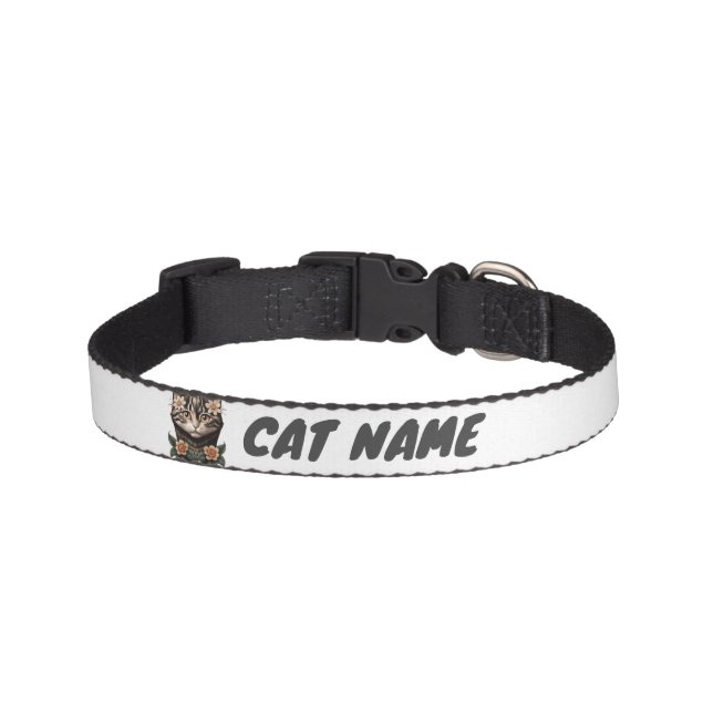 Custom Text Collar for Cat Pet Collar (Front)