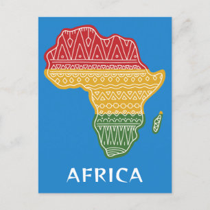 Custom Text & Color Africa Postcard