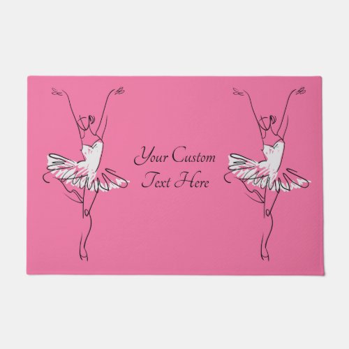 Custom text  color Ballerina door mat