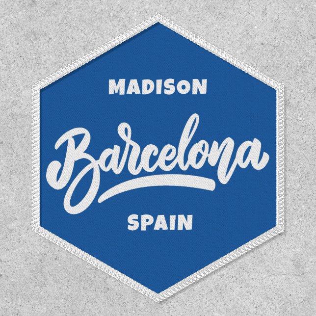 Custom Text & Color Barcelona Patch (Front)
