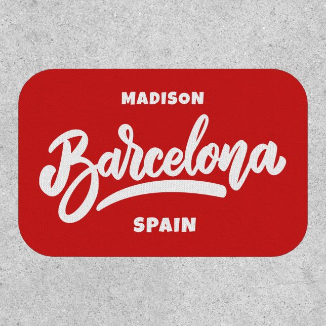 Custom Text & Color Barcelona Patch (Front)