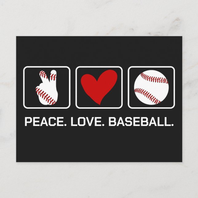 Custom Text & Color Baseball Postcard (Front)
