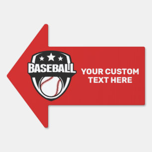 Custom Text & Color Baseball Sign