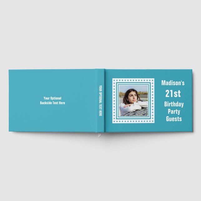 Custom Text & Color Birthday Guest Book (Full)