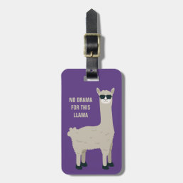 Custom text &amp; color Cool Llama Luggage Tag