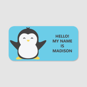Penguin Name Tags | Zazzle