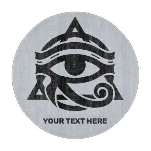 Custom Text & Color Eye of Horus Cutting Board