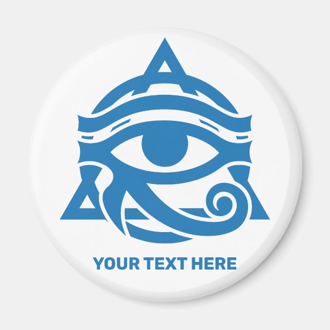 Custom Text & Color Eye of Horus Magnet (Front)