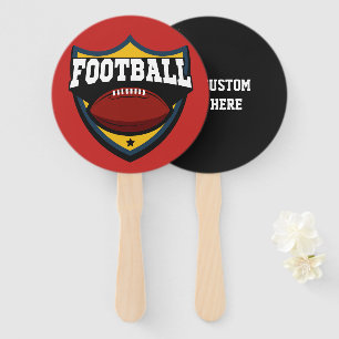 Custom text & color Football Logo hand fans