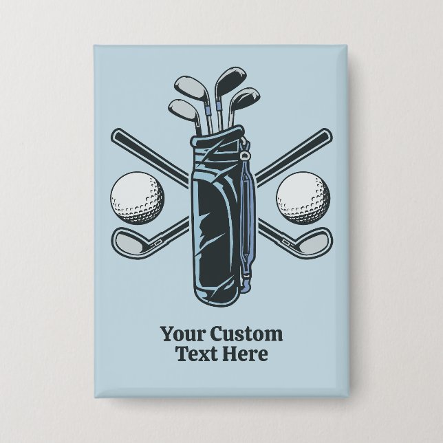 Custom Text & Color Golf Button (Front)