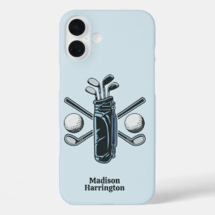 Custom Text & Color Golf iPhone 16 Plus Case