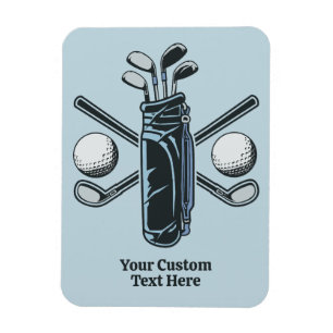 Custom Text & Color Golf Magnet