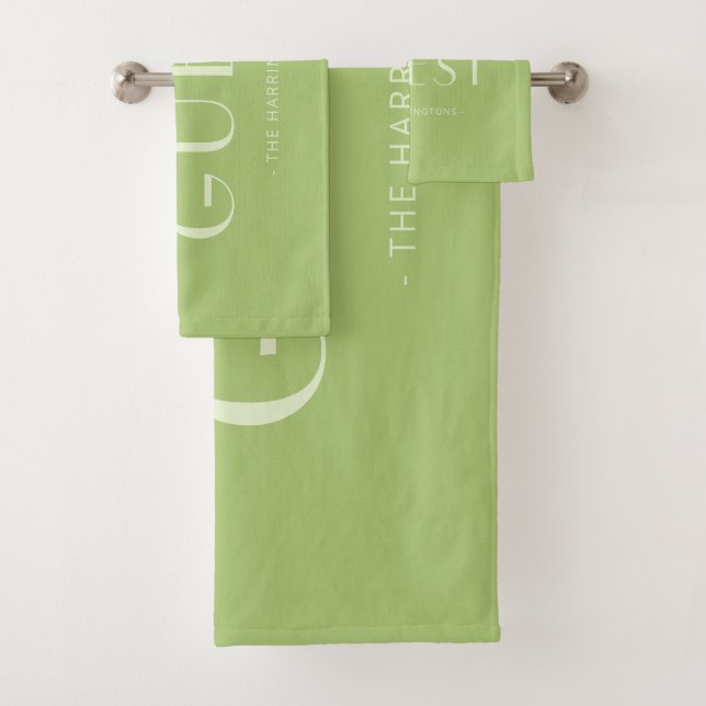 Custom text & color GUEST towel set (Insitu)