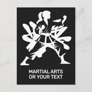Custom Text & Color Martial Arts Postcard