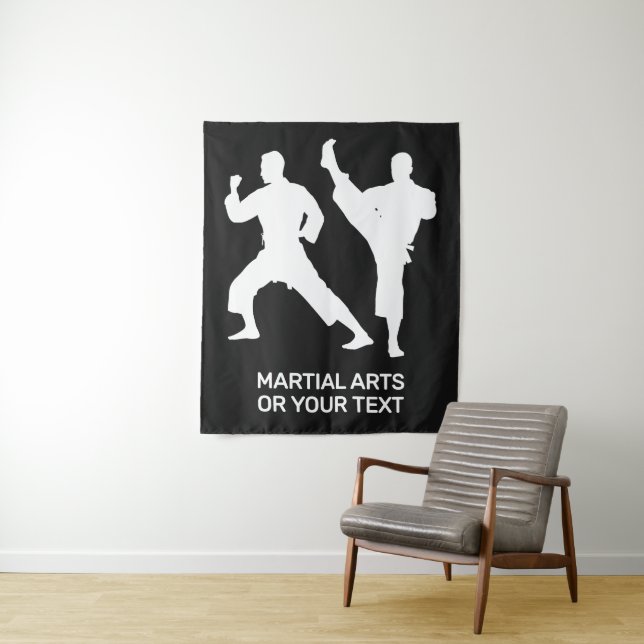 Custom Text & Color Martial Arts Tapestry (In Situ)