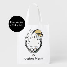 Custom Text + Color Me Halloween Treat Bag