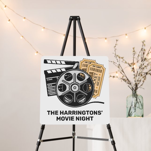 Custom Text & Color Movie Foam Board (In Situ (Stand))