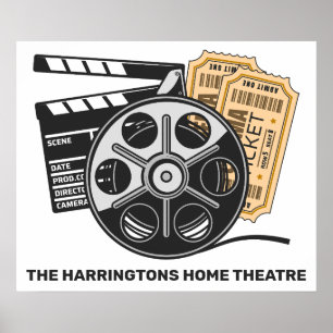 Custom Text & Color Movie Poster