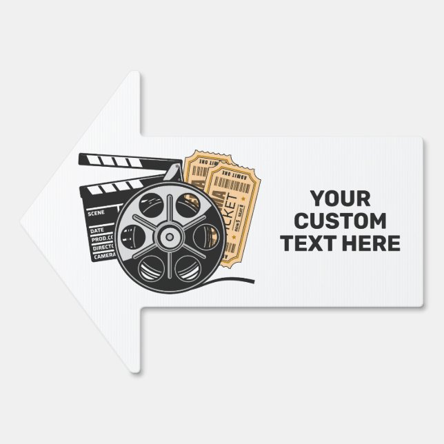 Custom Text & Color Movie Sign (Front)