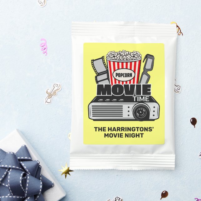 Custom Text & Color Movie Time Lemonade Drink Mix (Packets)