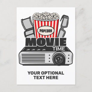 Custom Text & Color Movie Time Postcard