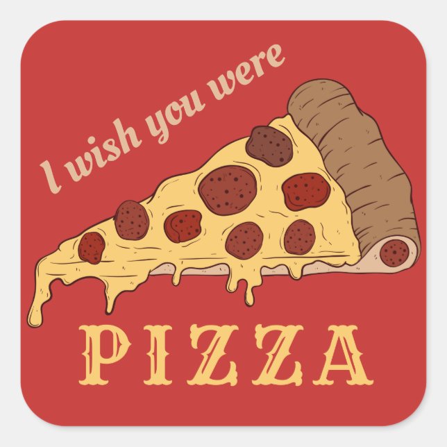 Custom text  & color PIZZA stickers (Front)